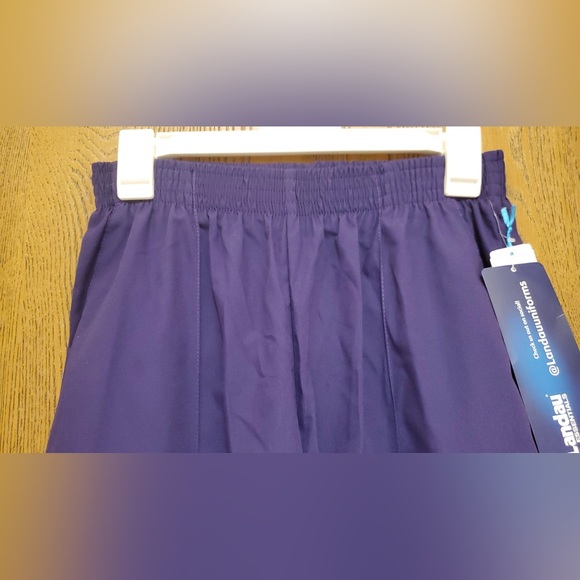 Landau Essentials Creased Front Elastic Waist Pants | NWT | Purple | Sz: M - Picture 4 of 11